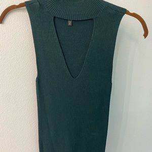 Express Hunter green sweater shirt S